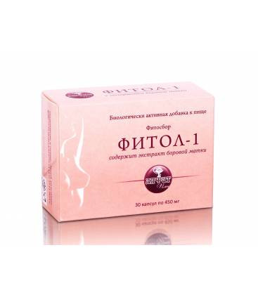 Фитосбор, Фитол 1, мастопатийный с экстрактом боровой матки, 30 капсул
