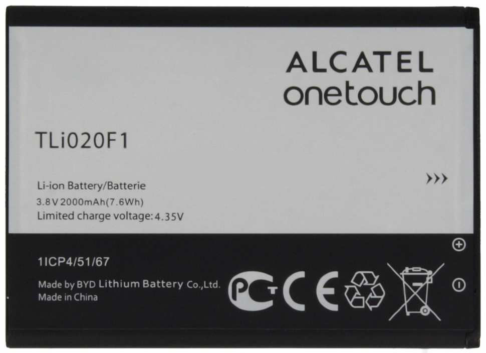 Заводской аккумулятор для Alcatel One Touch 7040 (TLi020F1 2000 mAh)