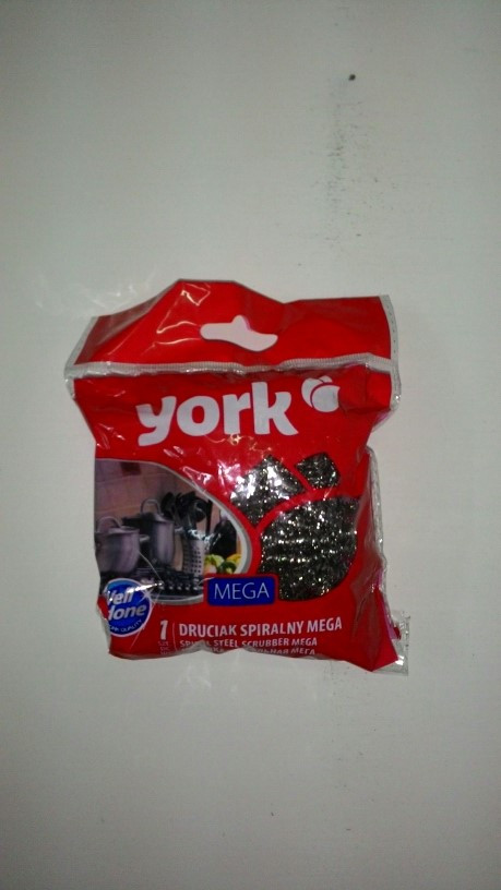 Губка для посуды Йорк - YORK металлическая мягкая 1 шт код0203