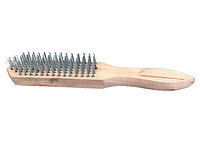 Щетка 6-рядная металлическая с деревянной ручкой SPARTA 748265