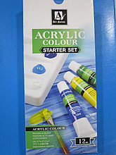 Краски 12 мл «Acrylie Colour» , 12 цветов, Алматы