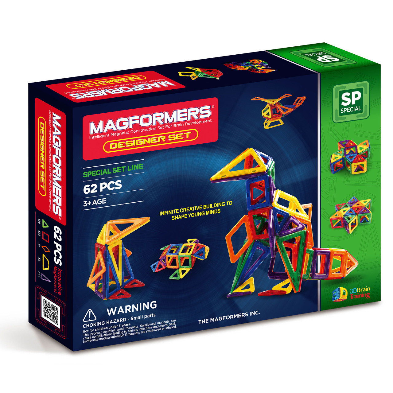Magformers Магнитный конструктор Набор Designer Set из 62 элементов
