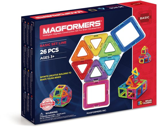 Magformers Магнитный конструктор Базовый Набор из 26 элементов