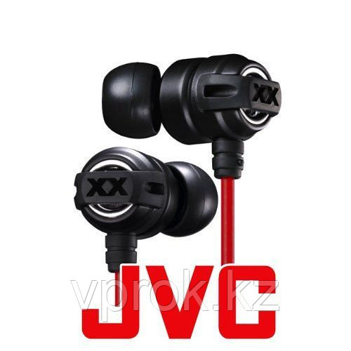 Наушники "Headphones for iPad / MP3 / iPone  JVC HA-FX1X Noise isolation, Ø15mm, 104dB/mW,5-23,000Hz,1.2m"