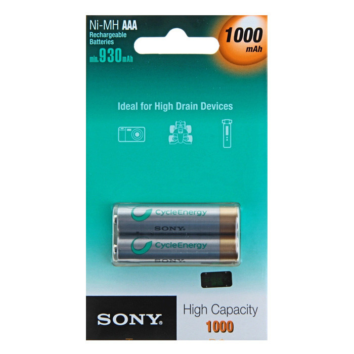 Батарейка Sony ААA аккумуляторы, 1000mAh