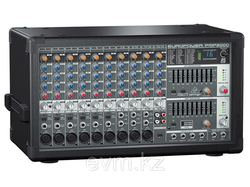 Behringer PMP2000D, 2x1000w белсенді араластырғыш пульті, фото 1