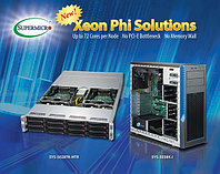 Supermicro® начинает массовую поставку серверных решении основанных на последних процессорах Intel® Xeon Phi™ и Intel® Omni-Path Fabric
