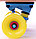 Деревянный Пенни борд, классика "Робик" 22,5" (желтые колеса / голубой трак), фото 3
