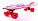 Лонгборд деревянный, классика "Юнион Джек" (Пенниборд) 27"(красные прозрачные колеса / красный трак), фото 2