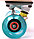 Лонгборд деревянный, классика "Блэк" (Пенниборд) 27"(черный наждак / голубые прозрачные колеса), фото 3