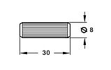 Деревянный шкант, бук, 8х30 мм (в1кг- прим.1000 шт), фото 2