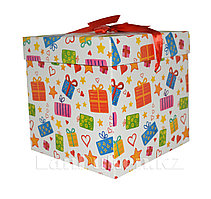 Подарочная новогодняя упаковка 15*15 см (средняя) YXL 5008M-1