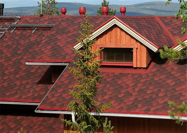 Гибкая битумная черепица RoofShield (красный)