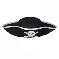 Шляпа Пирата с серебристой тесьмой (детская)