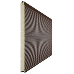 Ворота секционные RSD02, дизайн панели: волна, цвет: коричневый. - фото 2 - id-p39356033