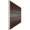Ворота секционные RSD02, дизайн панели: горизонтальная полоса (гофра), цвет: коричневый., фото 2