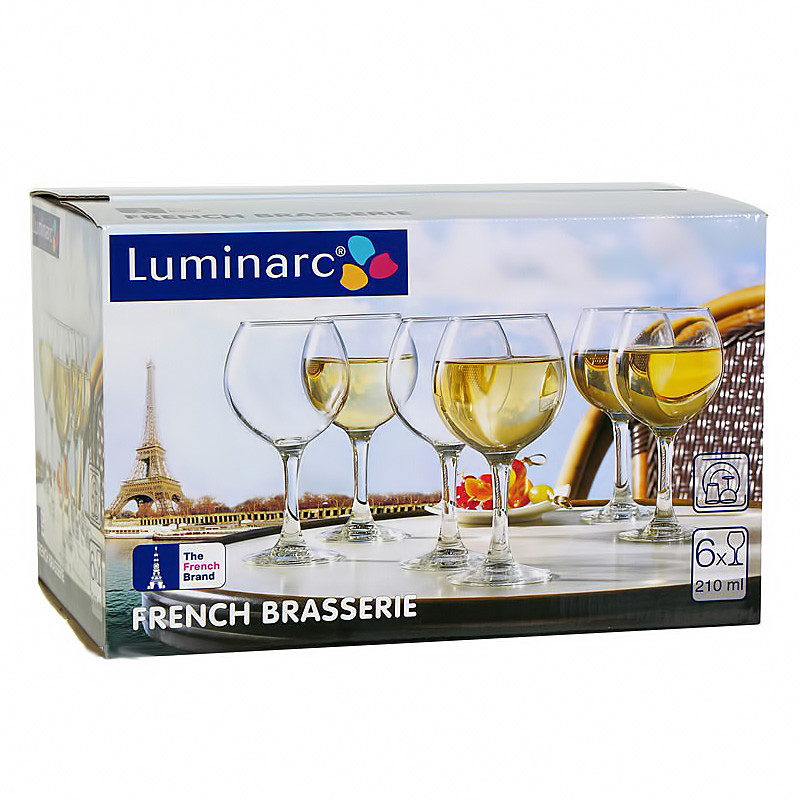Набор Luminarc French Brasserie из 6 бокалов для вина 210 мл (H9451/6)