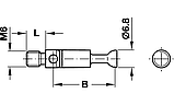 Болт минификс М6, 12 мм, сталь, никелерованный с буртиком, фото 2