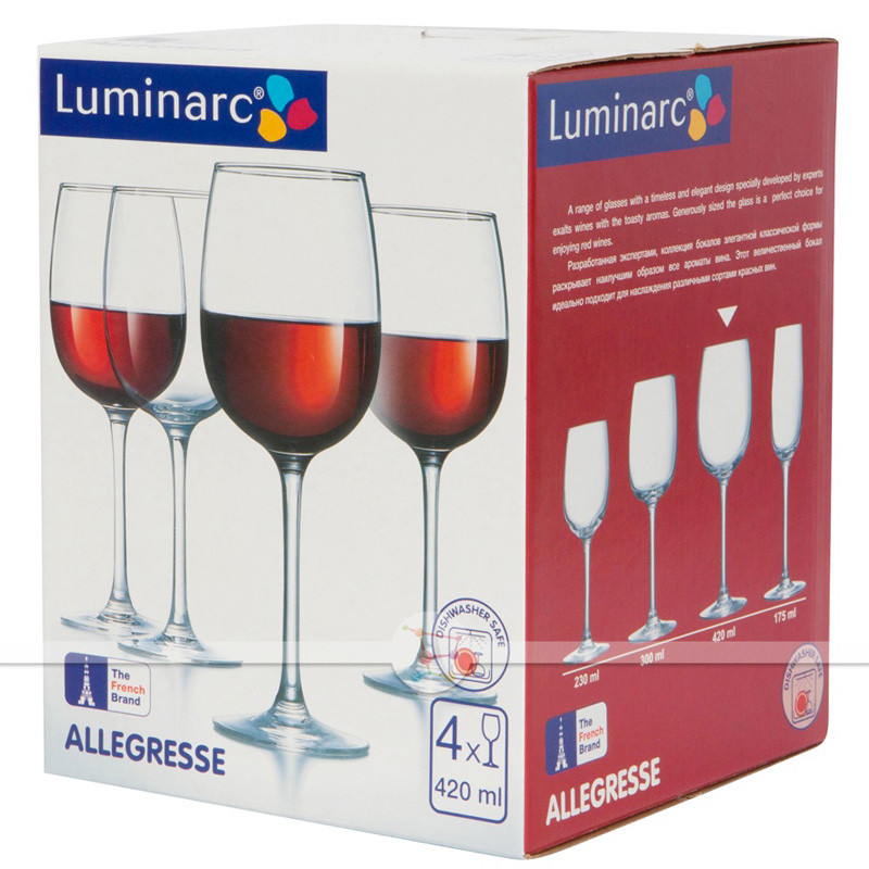 Набор Luminarc Allegresse из 4 бокалов 420 мл (J8166/4)