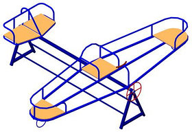 Детский комплекс самолёт, с сидениями