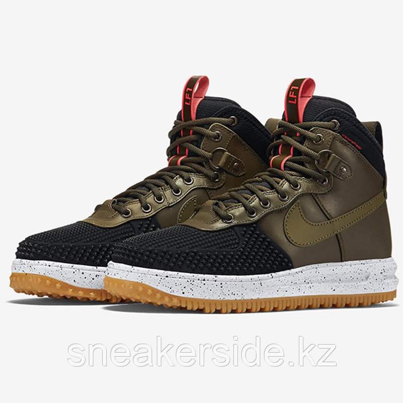 Зимние кроссовки Nikе Lunar Force 1 Duckboot Dark Loden/Bright Crimson (40-47)