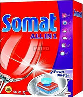 Таблетки для посудомоечных машин Somat all in one 56 шт