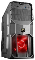Корпус для компьютера "Кейс COUGAR MX200: Motherboard support:Full ATX/Micro ATX/Flex ATX,2 x USB+Audio,Black"