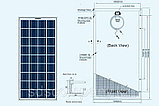 Солнечная панель 150 Вт, 12 В CHN150-36P Поликристаллическая, фото 2