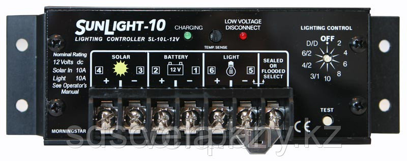 Контроллер заряда с таймером SunLight PWM 10 А, 12 В