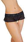 Эротические трусики-юбочка из стрейч-сетки черные (46-48)