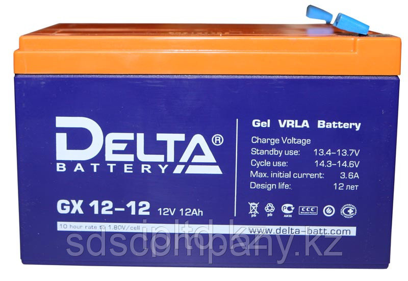 Гелевая аккумуляторная батарея GX12-12, 12 Ач, GEL