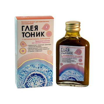 Глеятоник с тысячелистником и календулой (при язвах), 100 мл.