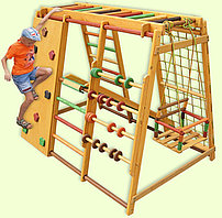 Игровой комплекс детский - Скалолаз, счёты, сеткалазалка, качеля, скалодром, рукоход, гимнастическая лестница