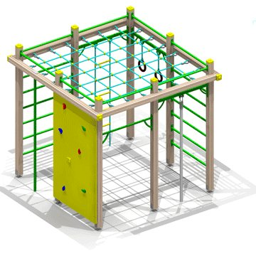 Игровой комплекс детский, сеткалозалка, турник, скалодром,гимнастические кольца