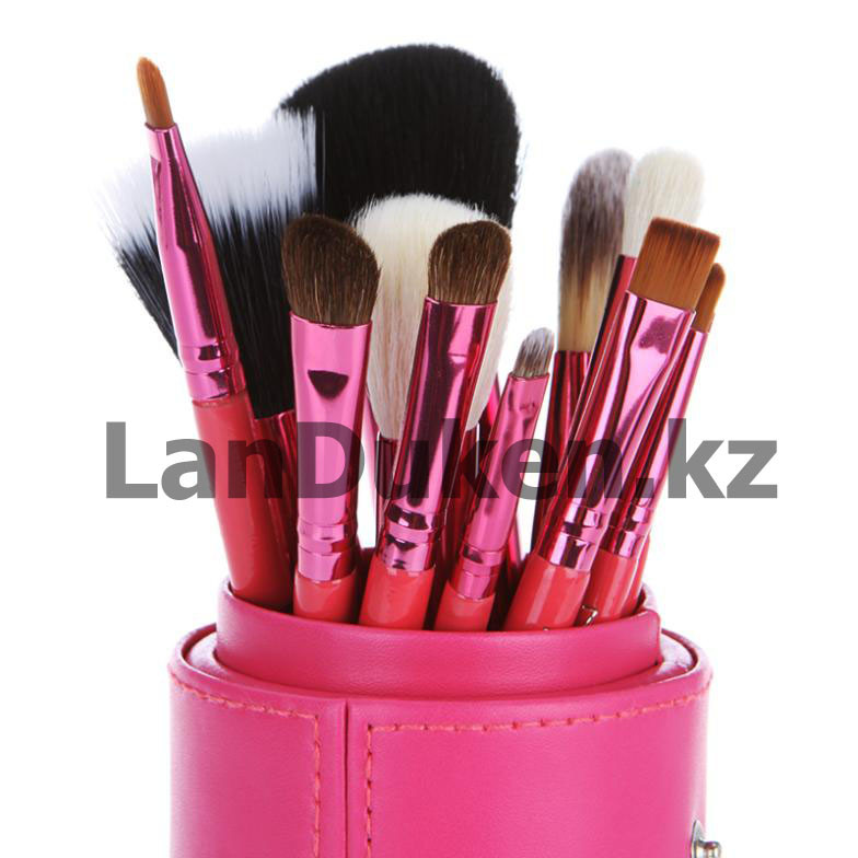 Набор кистей для макияжа MAC в тубусе розовый (12 штук, чехол) - фото 1 - id-p39776581