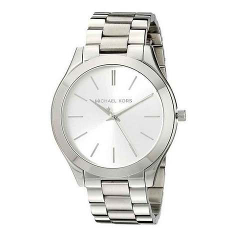 Часы наручные женские Michael Kors MK 117-07 (Сталь, белый циферблат) - фото 1 - id-p39781238