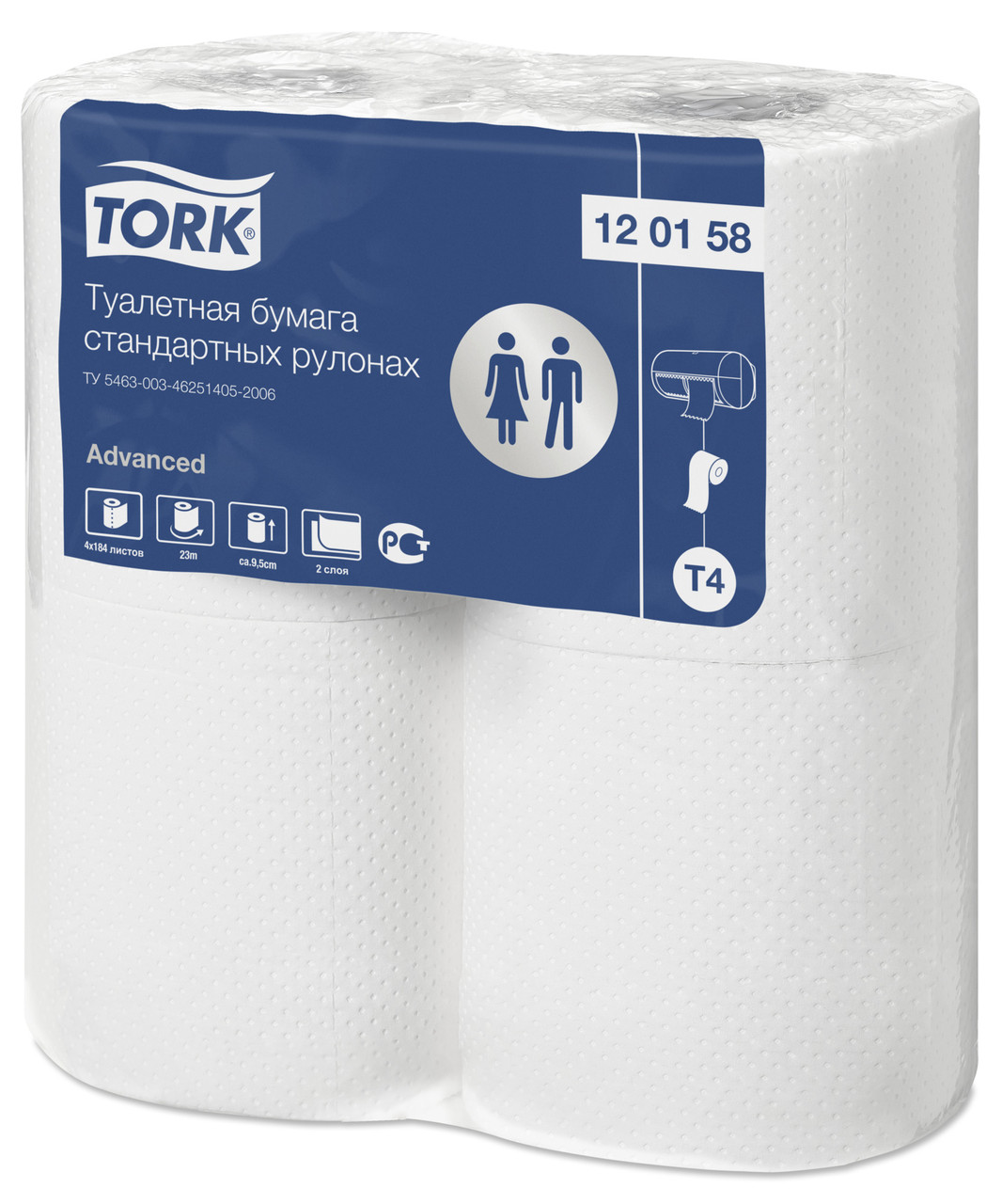 Tork туалетная бумага в стандартных рулонах 120158