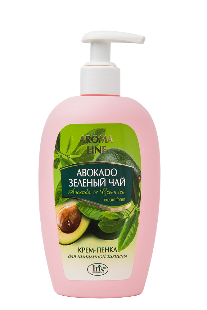 Крем-пенка для интимной гигиены «Авокадо и Зеленый Чай» Aroma line