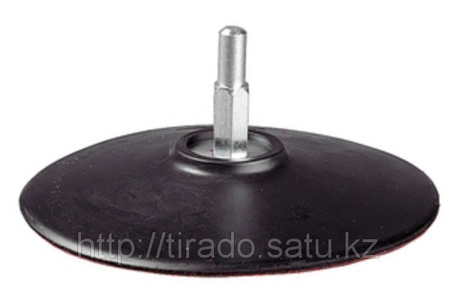 Тарелка опорная ЗУБР «МАСТЕР» резиновая для дрели под круг на липучке, d 115 мм