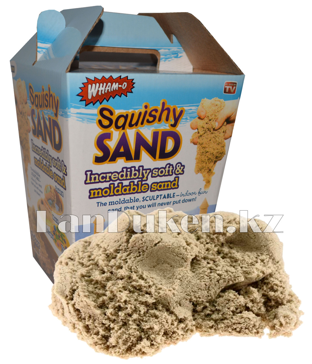 Кинетический песок для детей оригинал ~1 кг (1 класс) с игрушками - фото 1 - id-p39625019