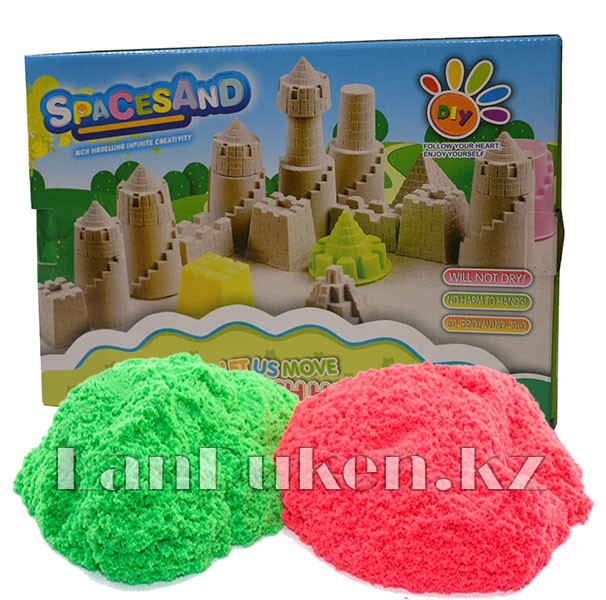 Кинетический песок для детей розовый и зеленый ~2 кг (1 класс) - фото 1 - id-p39625135