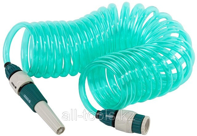 Шланг спиральный RACO для полива с наконечником и двумя внешними соединителями