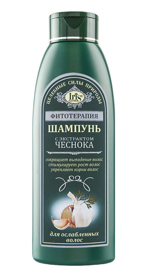 Шампунь с экстрактом чеснока для ослабленных волос.