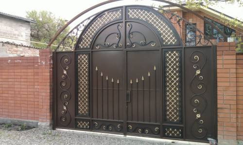 Ворота с элементами ковки, ворота металлические в Астане, Астана