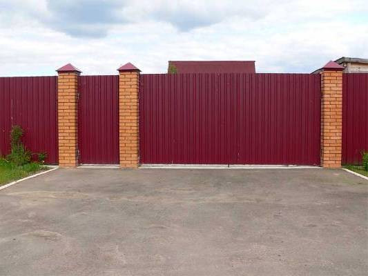 Сварные металлические ворота из профили