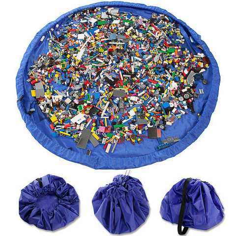 Сумка-коврик для игрушек Toy Bag (Ø 150 см / Лимонно-синяя) - фото 1 - id-p39901270