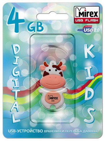 USB Mirex kids COW PEACH  8GB