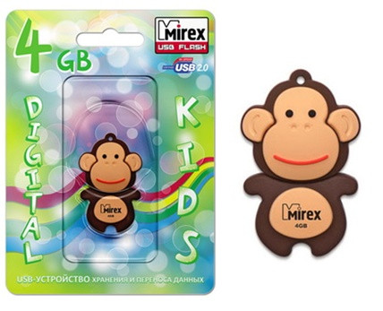 USB Mirex kids MONKEY BROWN  4GB