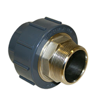 Муфта разборная с металлической наружной резьбой ПВХ PN 16