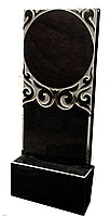 Памятник из черного гранита с орнаментами